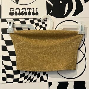 ✨Gold Glitter H&M Tube Top✨